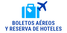 Boletos aéreos y reservas de hoteles